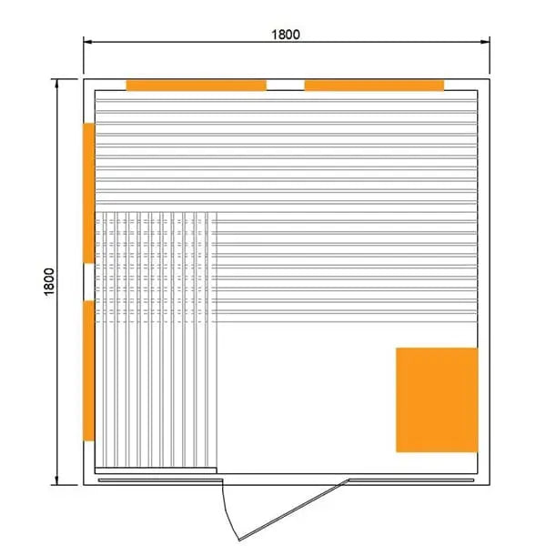 CenturaHeat 4 Person Combination Bio Indoor Sauna