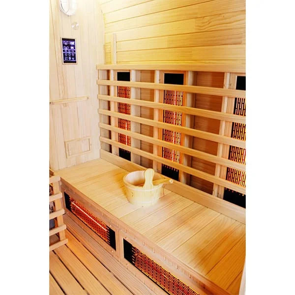 CenturaHeat 4-6 Person Outdoor Cube Sauna – Hybrid Infrared-Steam Sauna