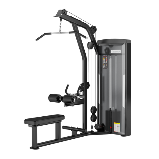 Attack Strength PowerPull Lat Pulldown/Low Row Machine - Premium Performance