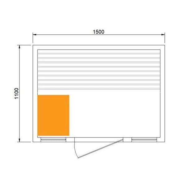 CenturaHeat 3 Person Traditional Outdoor Sauna Room - Premium Performance