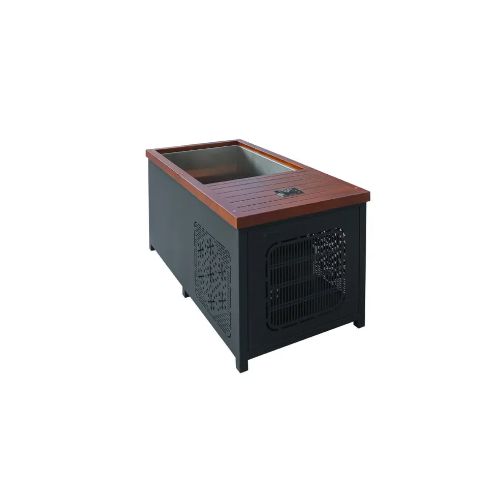 CenturaHeat Outdoor Hot and Cold Therapy Plunge Ice Bath - Brown - Premium Performance