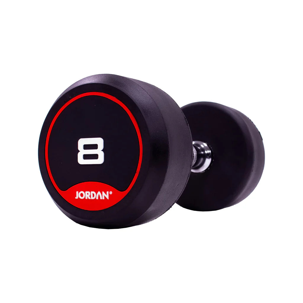 JORDAN Rubber Dumbbells Set - 2kg-20kg (Red) - Premium Performance