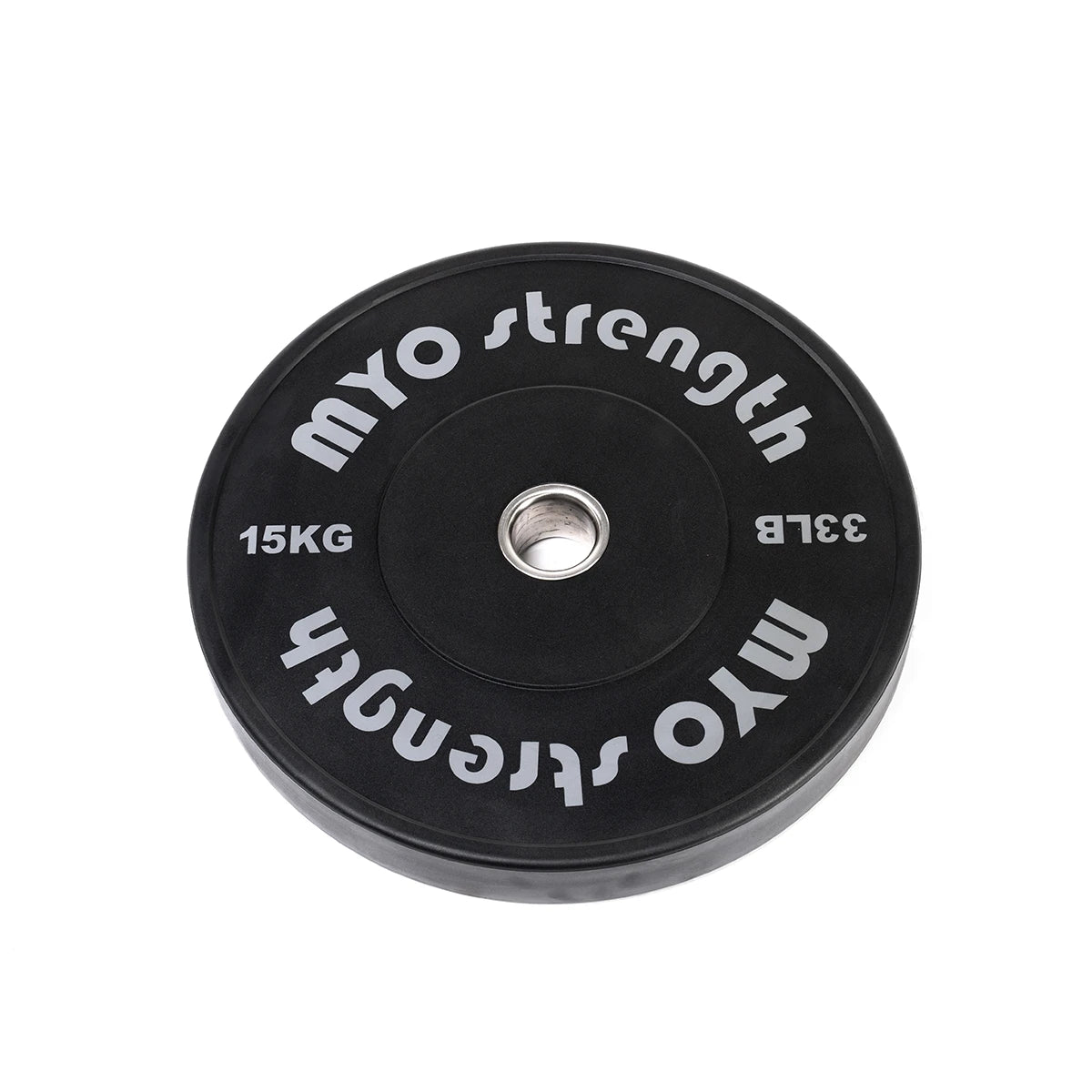 MYO Strength Olympic Solid Rubber Black Bumper Plates - Premium Performance
