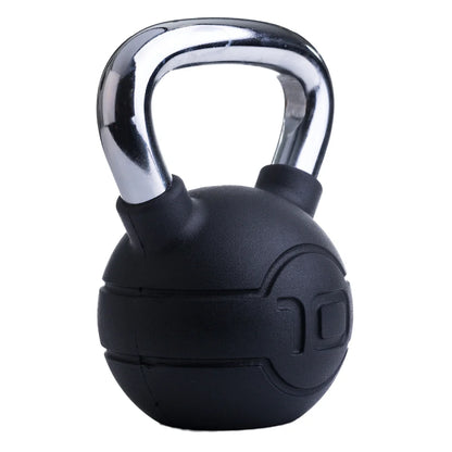 Jordan 14kg ProGrip Black Rubber Kettlebell with Chrome Handle – Single - Premium Performance