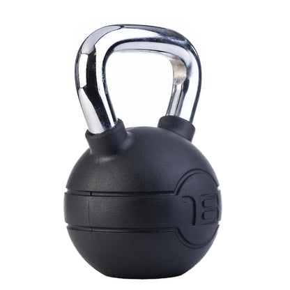 Jordan 14kg ProGrip Black Rubber Kettlebell with Chrome Handle – Single - Premium Performance
