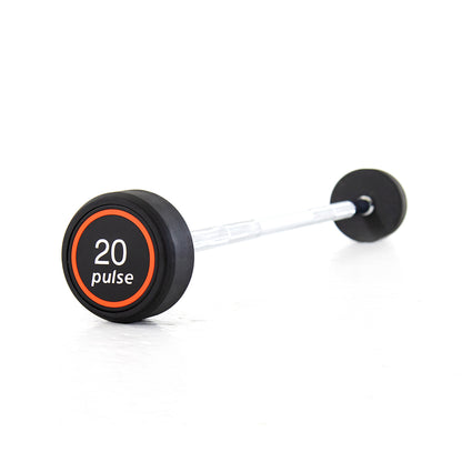 Pulse Fitness RubberGrip Barbell Set 10–45kg (Black) - Premium Performance
