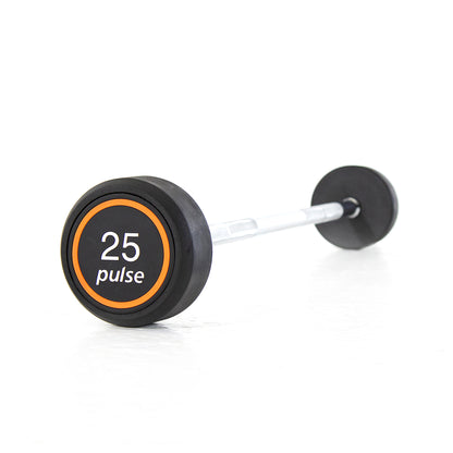 Pulse Fitness RubberGrip Barbell Set 10–45kg (Black) - Premium Performance