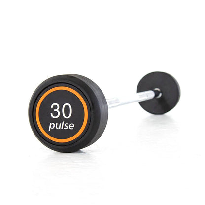 Pulse Fitness RubberGrip Barbell Set 10–45kg (Black) - Premium Performance