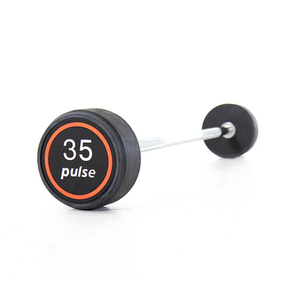 Pulse Fitness RubberGrip Barbell Set 10–45kg (Black) - Premium Performance