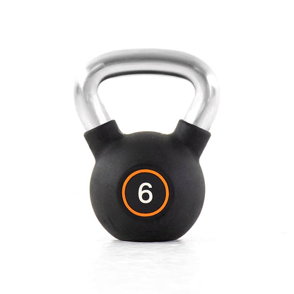 Pulse Fitness RubberGrip Kettlebell Set – 4–32kg (Black) - Premium Performance