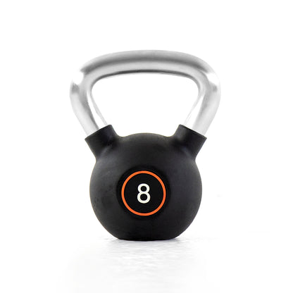 Pulse Fitness RubberGrip Kettlebell Set – 4–32kg (Black) - Premium Performance