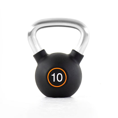 Pulse Fitness RubberGrip Kettlebell Set – 4–32kg (Black) - Premium Performance
