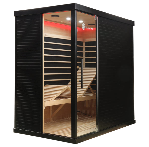 The Miracle Sauna - Premium Black Box Far Infrared Sauna: 4 Person
