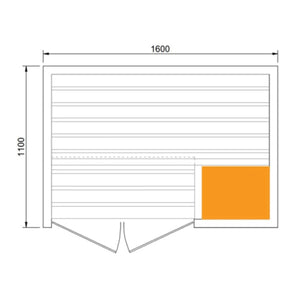 CenturaHeat Relax 2 Person Traditional Steam Indoor Sauna
