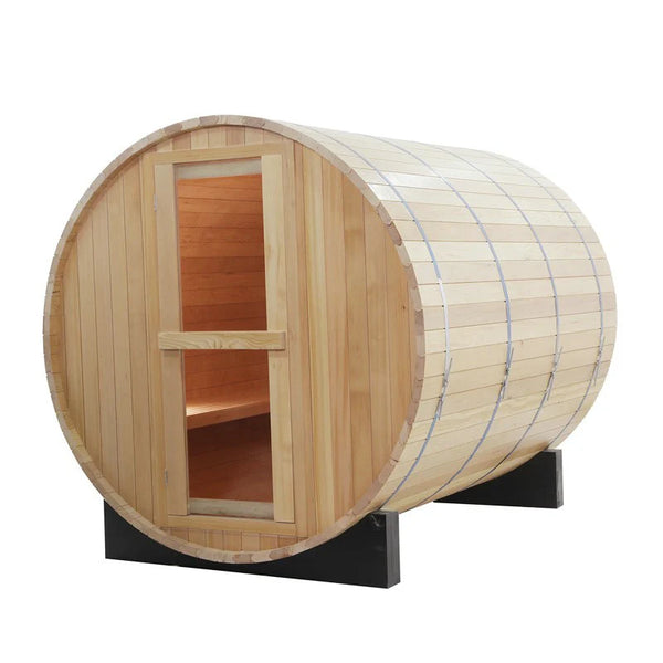 CenturaHeat 4-6 Person Wood Barrel Sauna - Premium Performance