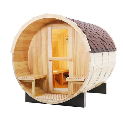 CenturaHeat 4-6 Person Outdoor Wood Barrel Sauna