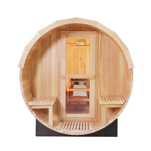 CenturaHeat 4-6 Person Outdoor Wood Barrel Sauna - Premium Performance