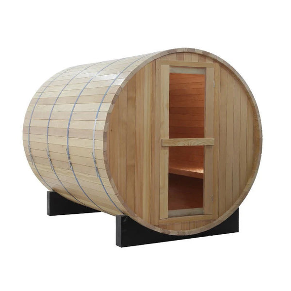CenturaHeat 4-6 Person Wood Barrel Sauna - Premium Performance