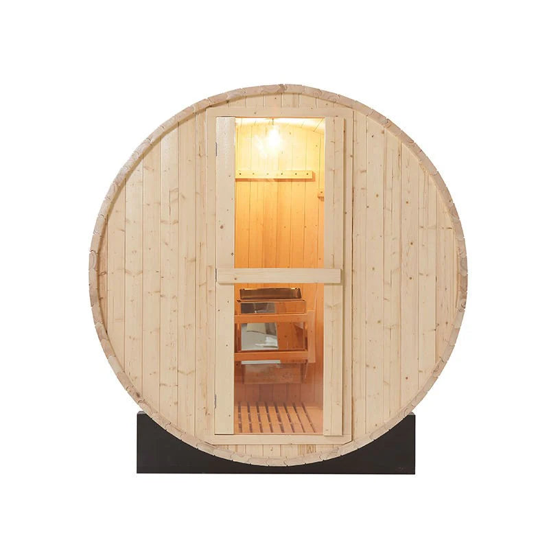 CenturaHeat 4-6 Person Wood Barrel Sauna - Premium Performance