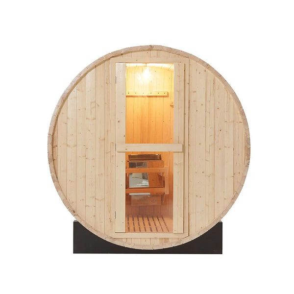 CenturaHeat 4-6 Person Wood Barrel Sauna - Premium Performance