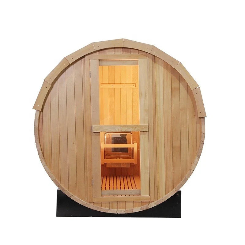 CenturaHeat 4-6 Person Outdoor Wood Barrel Sauna - Premium Performance