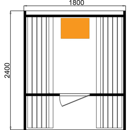 CenturaHeat 4-6 Person Outdoor Wood Barrel Sauna