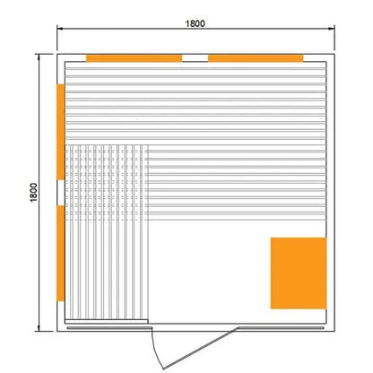 CenturaHeat 4 Person Combination Bio Indoor Sauna