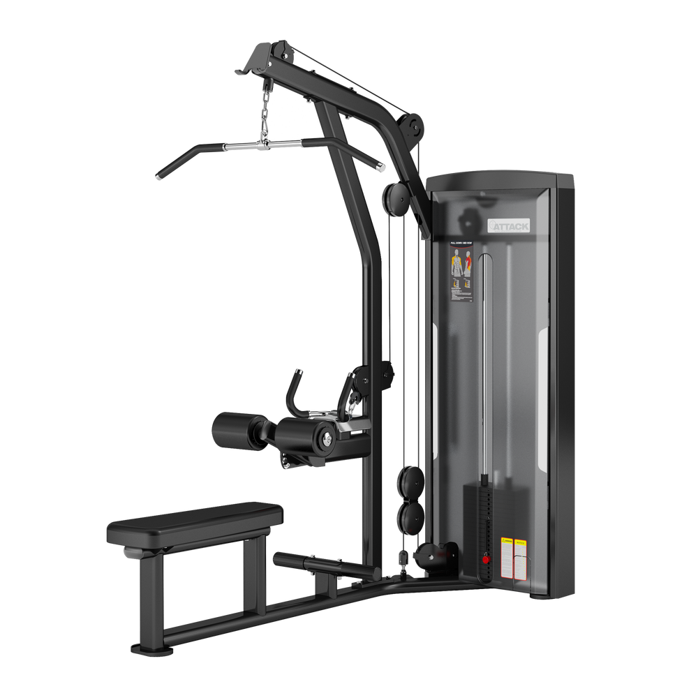 Attack Strength PowerPull Lat Pulldown/Low Row Machine - Premium Performance
