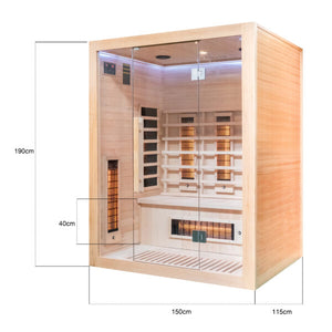 The Miracle Sauna 3 Person Far Infrared Sauna - Premium Performance