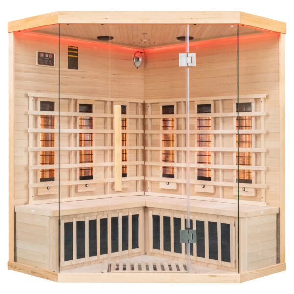 The Miracle Sauna 4 Person Corner Far Infrared Sauna - Premium Performance