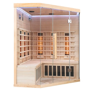 The Miracle Sauna 4 Person Corner Far Infrared Sauna - Premium Performance