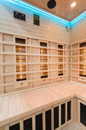 The Miracle Sauna 4 Person Corner Far Infrared Sauna - Premium Performance