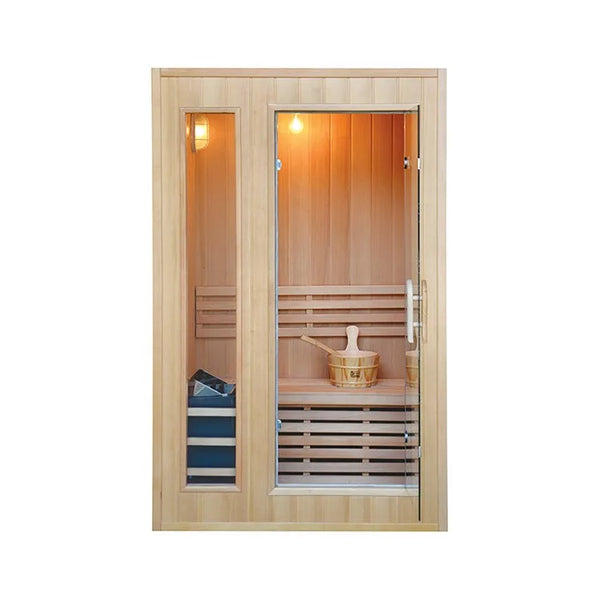 CenturaHeat Traditional Steam Double 2 Person Indoor Sauna - Premium Performance