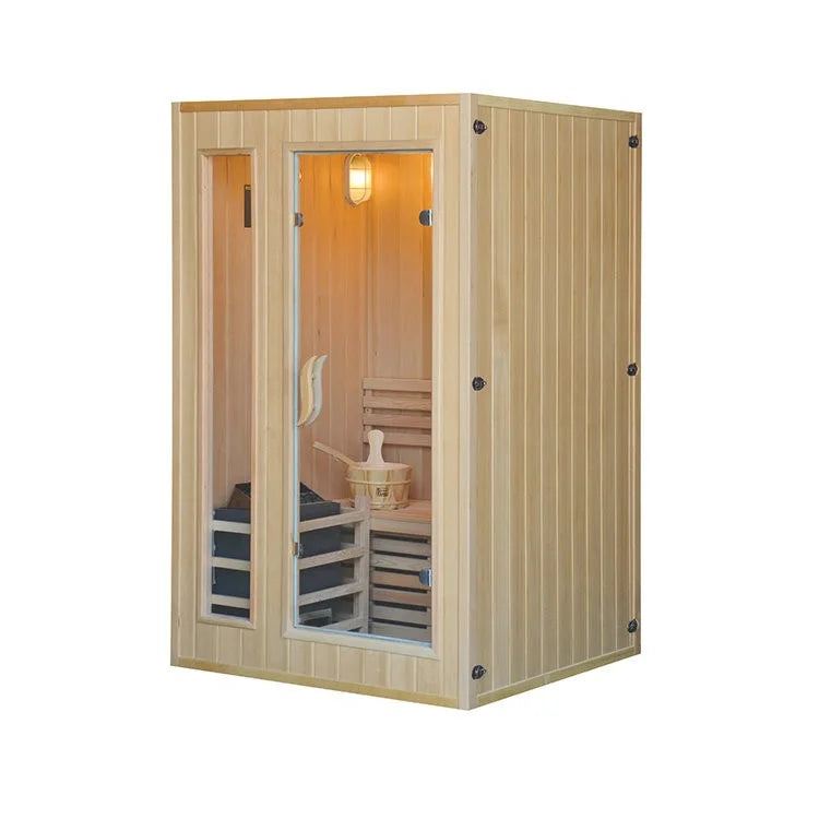 CenturaHeat Traditional Steam Double 2 Person Indoor Sauna - Premium Performance