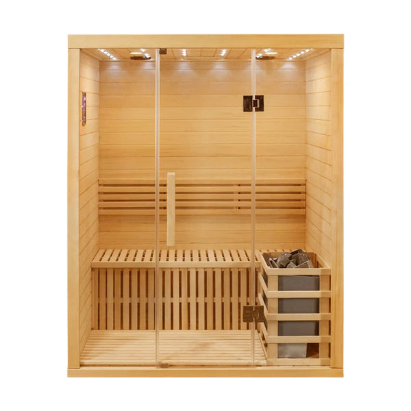 CenturaHeat Traditional Steam 3 Person Indoor Sauna - Premium Performance