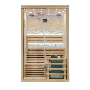 CenturaHeat Double Bench Traditional Steam Indoor Sauna - Premium Performance