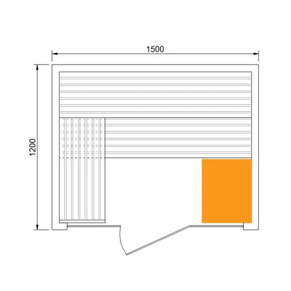 CenturaHeat Luxury Steam Traditional Indoor Sauna with Glass Door - Premium Performance