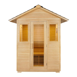 CenturaHeat 3 Person Traditional Outdoor Sauna Room - Premium Performance