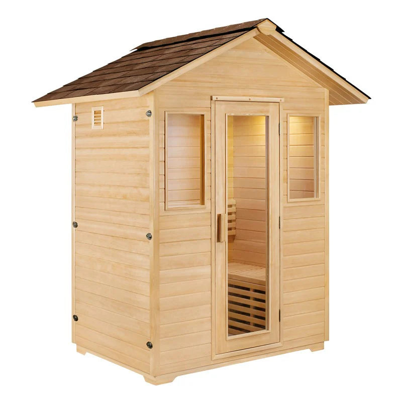 CenturaHeat 3 Person Traditional Outdoor Sauna Room - Premium Performance