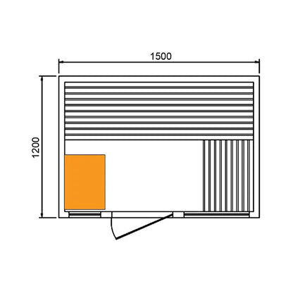 CenturaHeat 3 Person Outdoor Dry Sauna