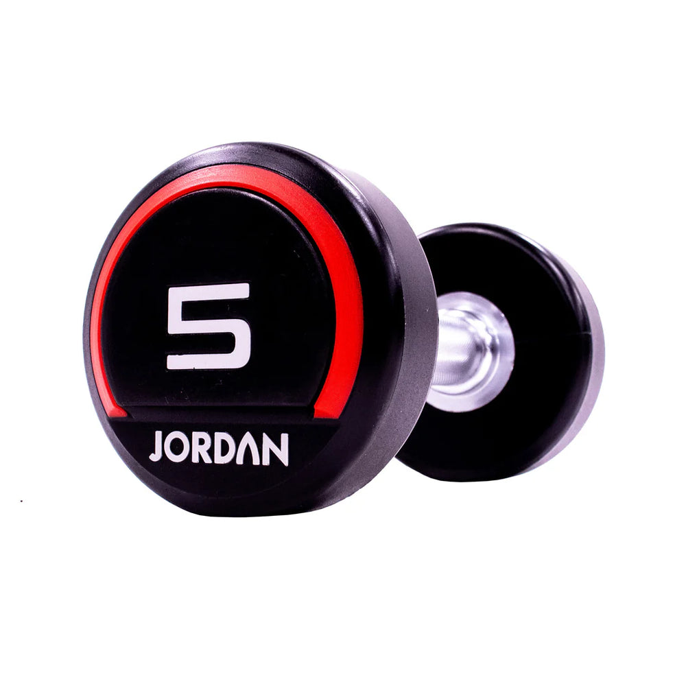 Jordan 5kg Red Urethane Dumbbells (Pair) – Premium Strength Training - Premium Performance