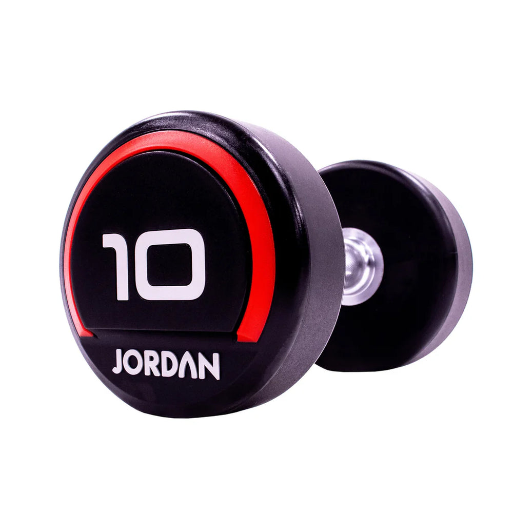 Jordan 10kg Red Urethane Dumbbells (Pair) – Premium Strength Training - Premium Performance