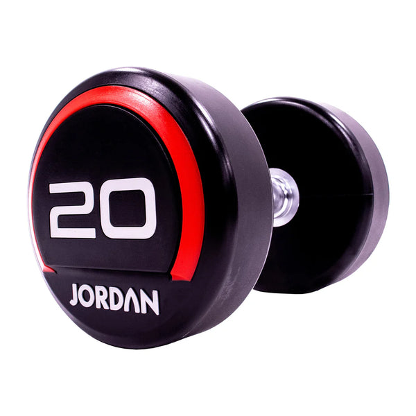 Jordan 20kg Red Urethane Dumbbells (Pair) – Premium Strength Training - Premium Performance