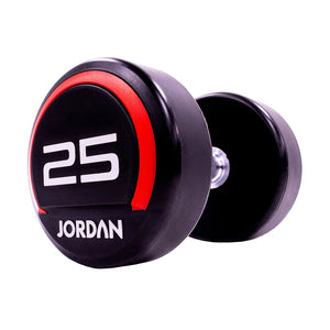 Jordan 25kg Red Urethane Dumbbells (Pair) – Premium Strength Training - Premium Performance