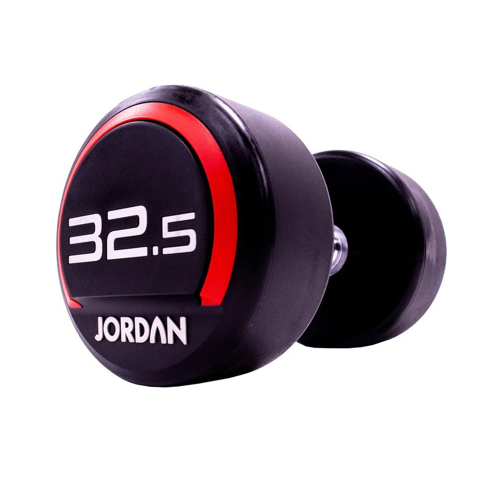 Jordan 32.5kg Red Urethane Dumbbells (Pair) – Premium Strength Training - Premium Performance