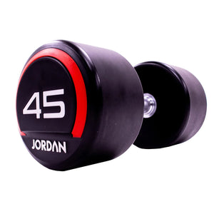 Jordan 65kg Red Urethane Dumbbells (Pair) – Premium Strength Training - Premium Performance