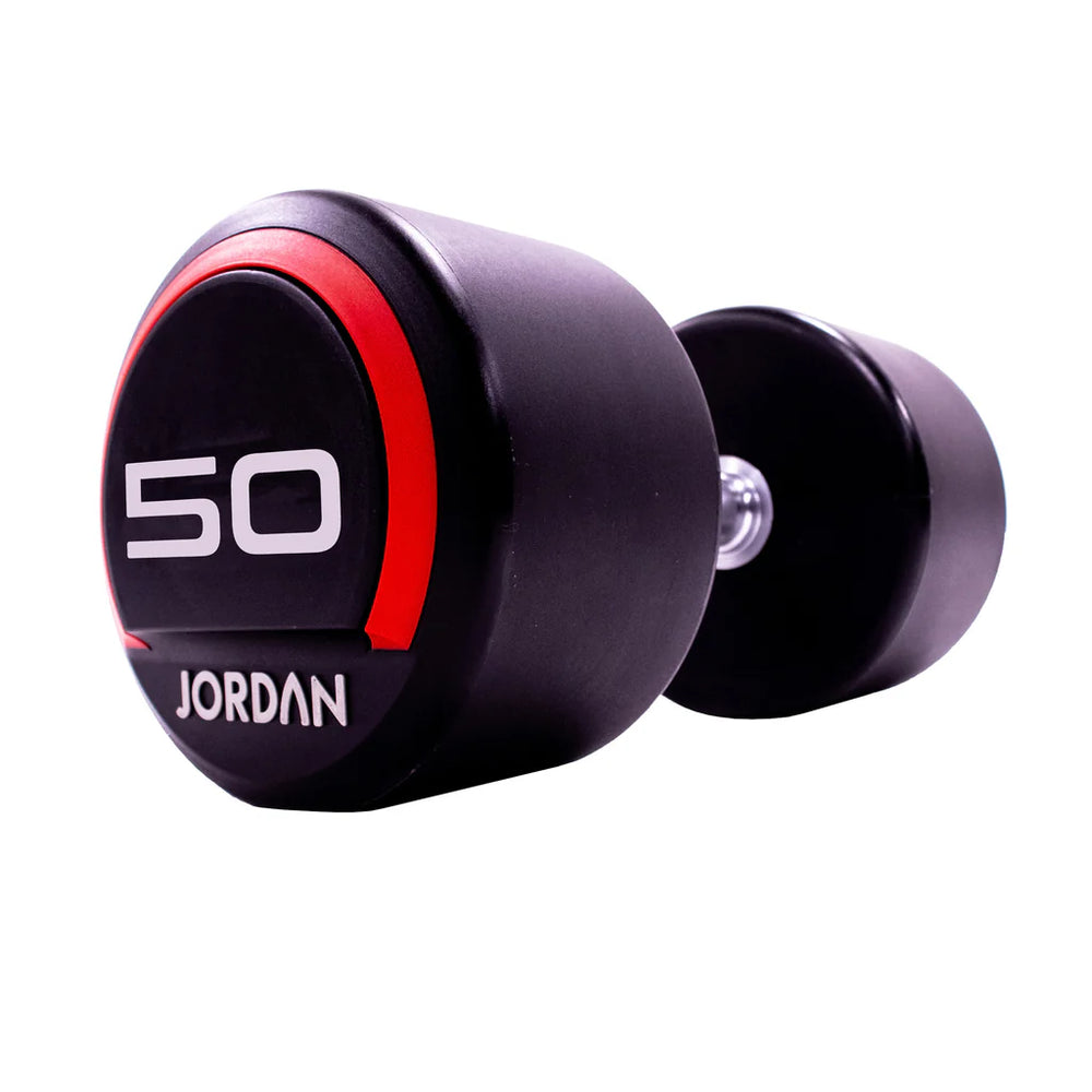 Jordan 50kg Red Urethane Dumbbells (Pair) – Premium Strength Training - Premium Performance