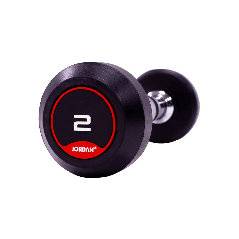 JORDAN Rubber Dumbbells Set - 2kg-20kg (Red)