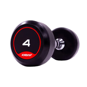 JORDAN Rubber Dumbbells Set - 2kg-20kg (Red) - Premium Performance
