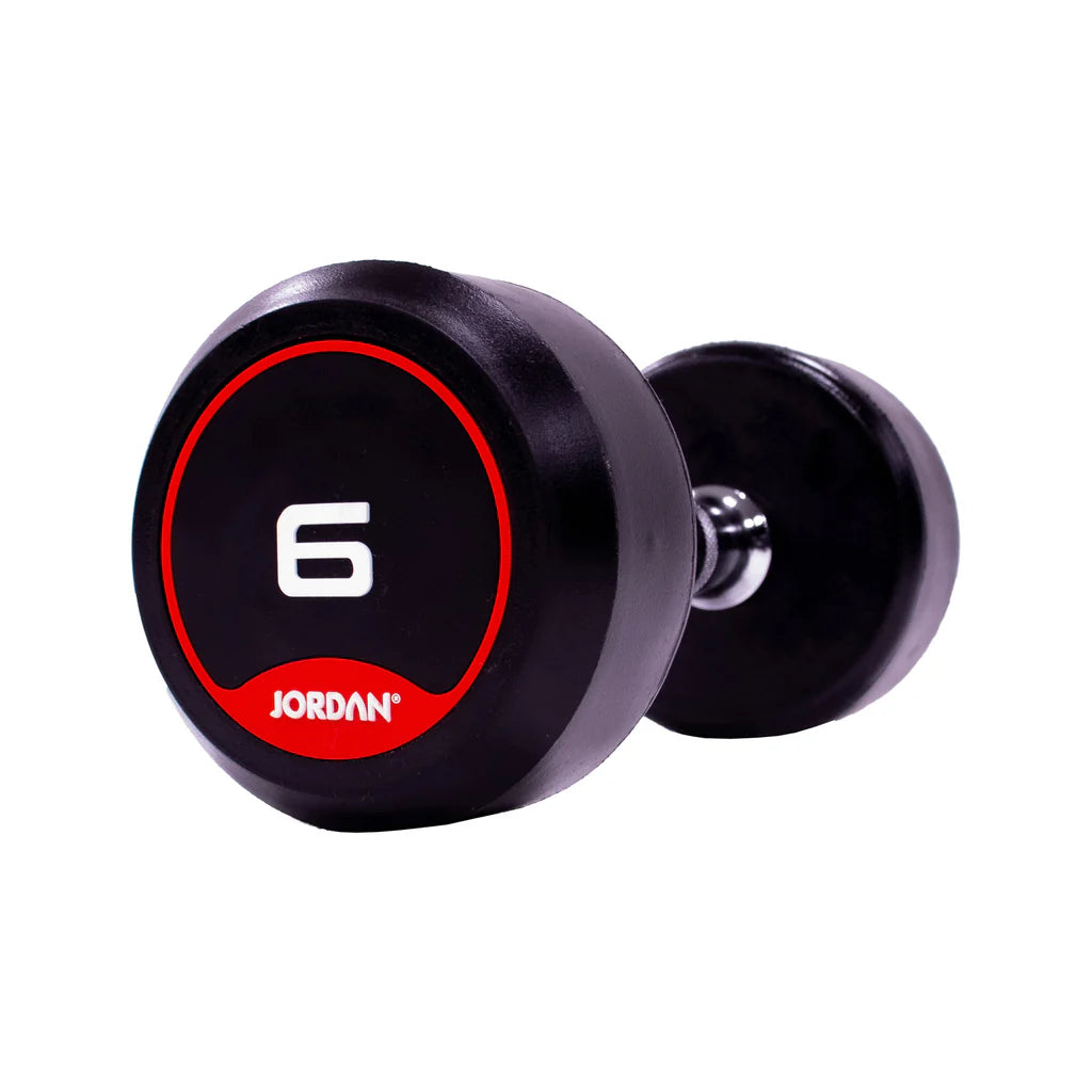 JORDAN Rubber Dumbbells Set - 2kg-20kg (Red) - Premium Performance